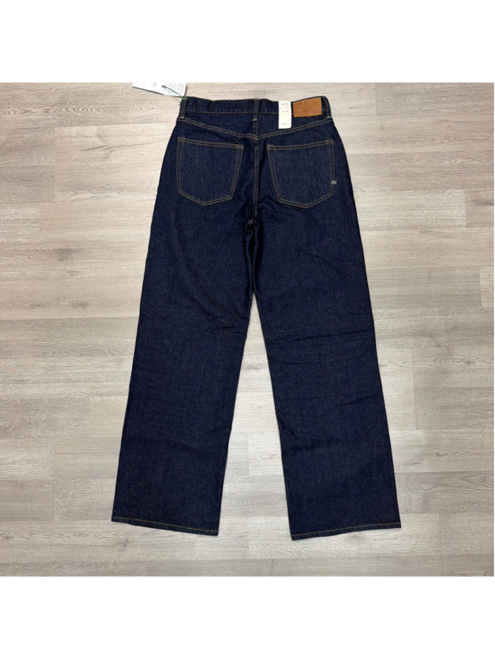 NWT American Eagle AE77 Stovepipe Wide Leg Dark Denim Jeans Sz 8 Regular! - Picture 7 of 8
